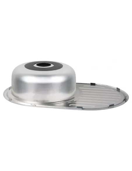 Мойка для кухни овальная Wezer 7750(08) Satin из нержавеющей стали, 770 x 500 x 180 мм