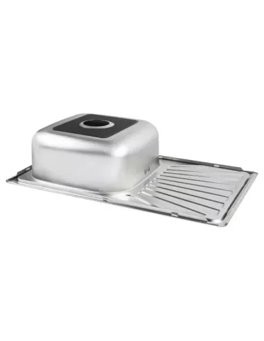 Мийка прямокутна для кухні Wezer 7848(08) Deсor з нержавіючої сталі, 780 x 480 x 180 мм