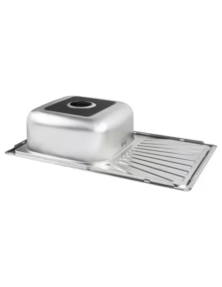 Мойка для кухни прямоугольная Wezer 7848(08) Deсor из нержавеющей стали, 780 x 480 x 180 мм