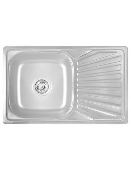 Мойка для кухни прямоугольная Wezer 7848(08) Satin из нержавеющей стали, 780 x 480 x 180 мм Мойка для кухни прямоугольная Wezer 7848(08) Satin из нержавеющей стали, 780 x 480 x 180 мм