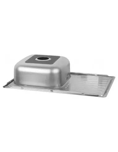 Мойка для кухни прямоугольная Wezer 7848(08) Satin из нержавеющей стали, 780 x 480 x 180 мм