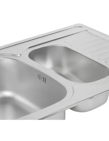 Мийка для кухні прямокутна Wezer 7850(08) Deсоr із нержавіючої сталі, з двома чашами