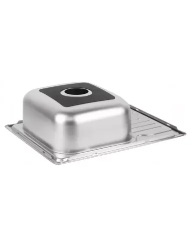 Мойка для кухни прямоугольная Wezer 6350(08) Deсor из нержавеющей стали, 630 x 500 x 180 мм