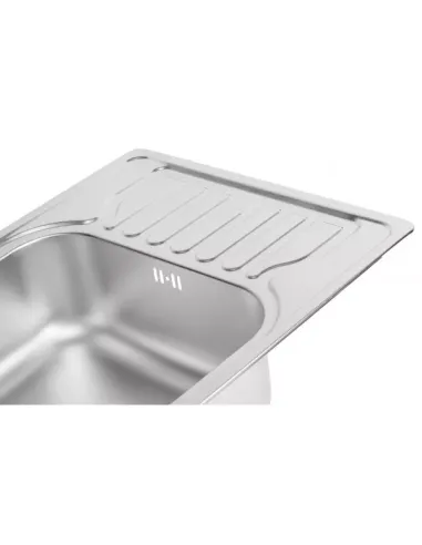 Мойка для кухни прямоугольная Wezer 6350(08) Deсor из нержавеющей стали, 630 x 500 x 180 мм