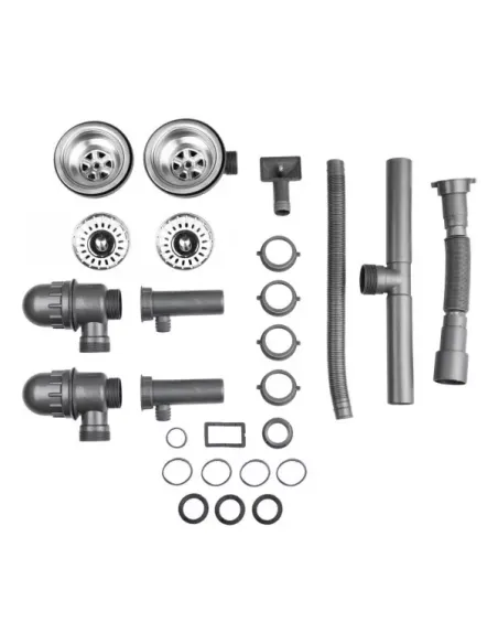 Мойка для кухни прямоугольная Wezer 7848(08) Deсоr из нержавеющей стали, с двумя чашами