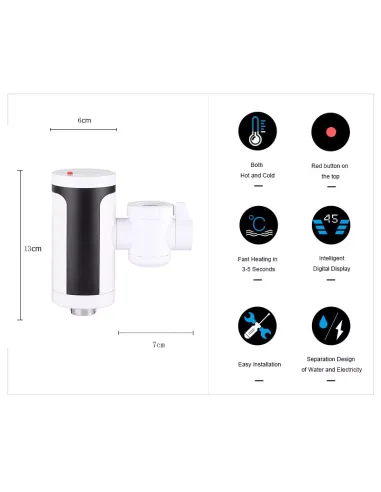 Смеситель для кухни с подогревом воды Wezer RKF-10C
