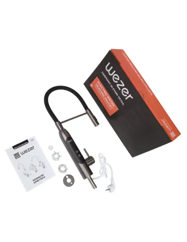 Змішувач для кухні з підігрівом води Wezer RSH-601-REFLECTOR з гнучким виливом