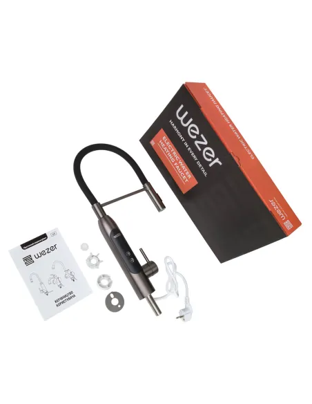 Змішувач для кухні з підігрівом води Wezer RSH-601-REFLECTOR з гнучким виливом