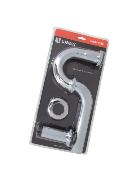 Сифон для умывальника Wezer WSR-102S, под донный клапан, 1 1/4 дюйма