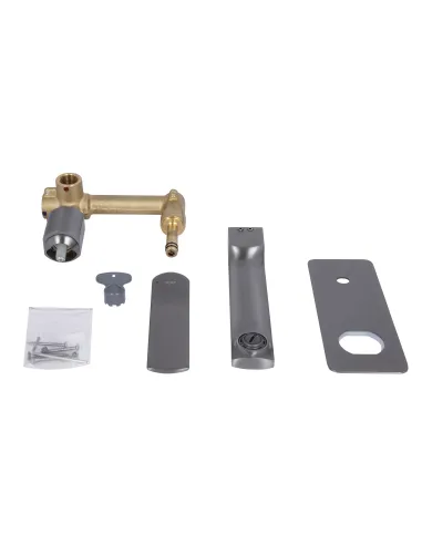 Смеситель для раковины в ванной Q-tap Slavonice QTSLA273GMB45920 Gunmetal Black PVD