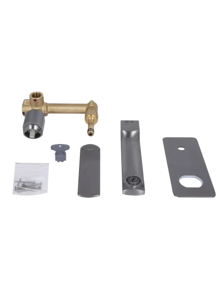 Смеситель для раковины в ванной Q-tap Slavonice QTSLA273GMB45920 Gunmetal Black PVD