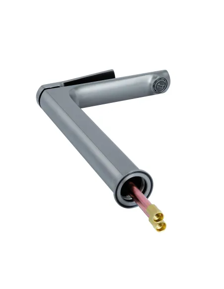 Змішувач для раковини у ванній Q-tap Slavonice QTSLA269GMB45925 Gunmetal Black PVD