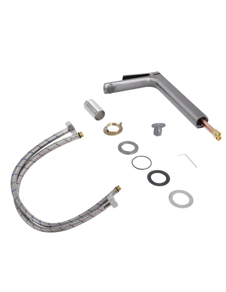 Смеситель для раковины в ванной Q-tap Slavonice QTSLA269GMB45925 Gunmetal Black PVD