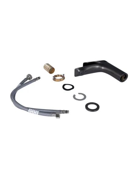 Змішувач для раковини у ванній кімнаті Q-tap Vlasta New QTVLA270GMB45641 Gunmetal Black PVD