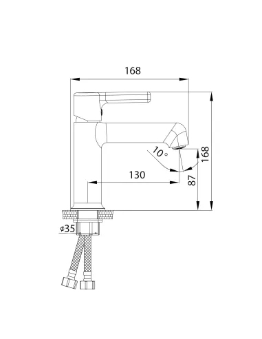  Змішувач для раковини у ванній Q-tap Cardinal QTCAR270CRM45654 Chrome