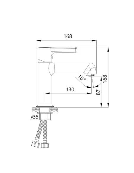  Змішувач для раковини у ванній Q-tap Cardinal QTCAR270CRM45654 Chrome