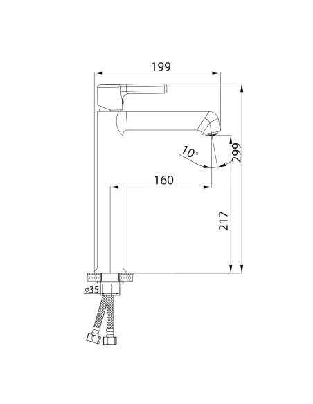 Змішувач для раковини у ванній Q-tap Cardinal QTCAR269CRM45655 Chrome