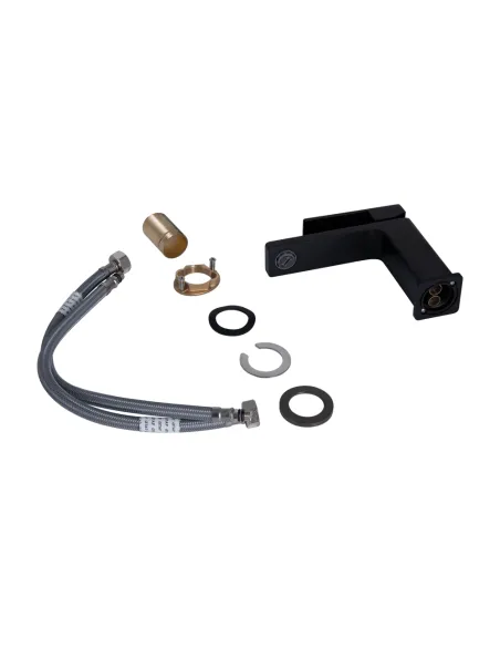 Змішувач для раковини у ванній Q-tap Gemini QTGEM270BLM45674 Black Matt