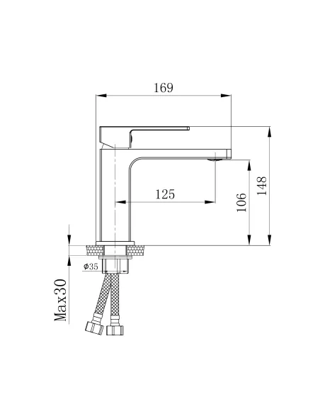 Смеситель для раковины в ванной Q-tap Gemini QTGEM270CRW45675 Chrome/White
