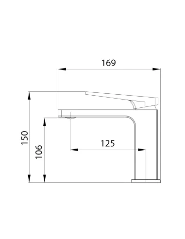 Смеситель для раковины в ванной Q-tap Gemini Loop QTGEM2701CRM45699 Chrome