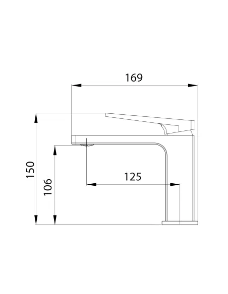 Змішувач для раковини у ванній Q-tap Gemini Loop QTGEM2701CRM45699 Chrome