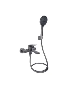 Смеситель для ванны с душем Q-tap Vlasta New QTVLA259GMB45643 Gunmetal Black PVD