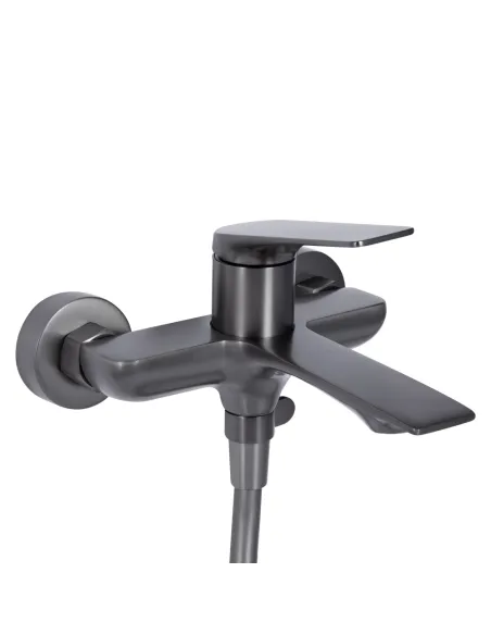 Змішувач для ванни з душем Q-tap Vlasta New QTVLA259GMB45643 Gunmetal Black PVD