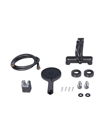 Змішувач для ванни з душем Q-tap Vlasta New QTVLA259GMB45643 Gunmetal Black PVD