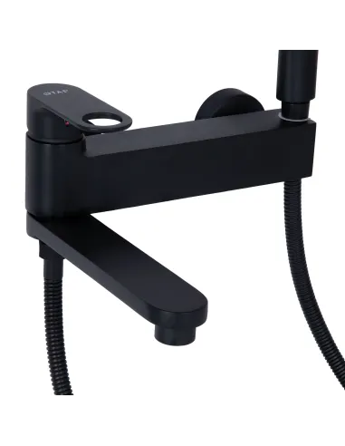 Смеситель для ванны с душем Q-tap Jay QTJAY260BLM45548 Black Matt