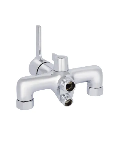 Змішувач для ванни з довгим виливом Q-tap Cardinal QTCAR260CRM45657 Chrome з душовим набором