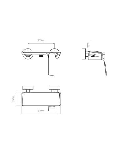 Смеситель для душа Q-tap Slavonice QTSLA266BLM45908 Black Matt