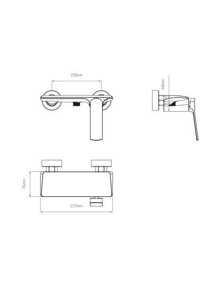 Змішувач для душу Q-tap Slavonice QTSLA266BLM45908 Black Matt