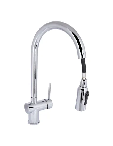 Смеситель для кухни с выдвижным изливом Q-tap Rozcesti QTROZ366CRM45938 Chrome с подключением для питьевой воды