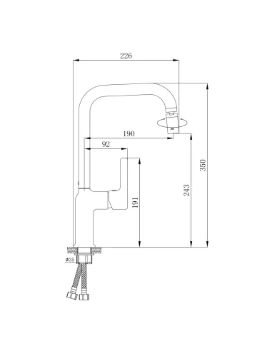 Смеситель для кухни Q-tap Cardinal QTCAR344CRM45658 Chrome