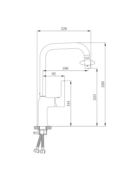 Смеситель для кухни Q-tap Cardinal QTCAR344CRM45658 Chrome