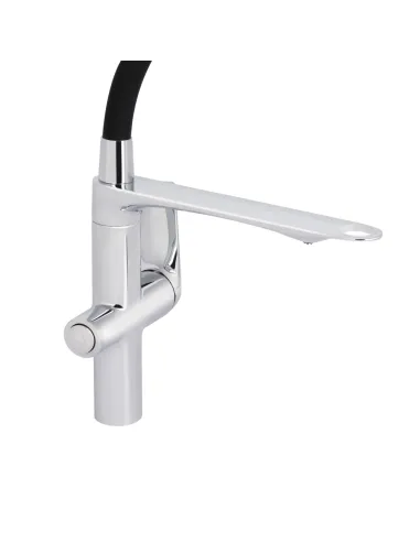 Смеситель для кухни с гибким изливом Q-tap Vlasta New QTVLA364CRM45648 Chrome с подключением для питьевой воды