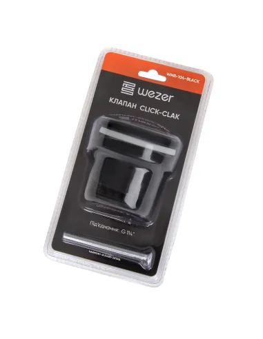 Донний клапан для раковини Wezer WHR-104-B, 63х63х100 мм