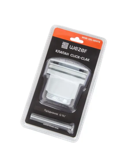 Донный клапан для раковины Wezer WHR-104-W, 63х63х100 мм