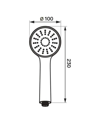 Лейка для душа ручная Wezer WKY-12, круглая 5 режимов