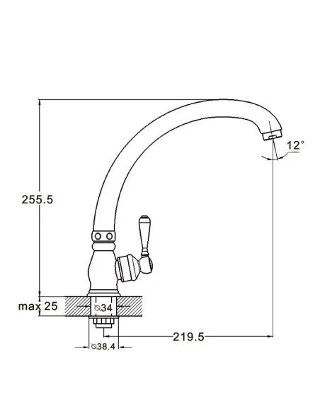 Монокран для умывальника Wezer TLK14-119, хром