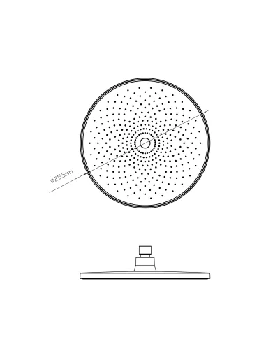 Лейка тропический душ Q-Tap Hlavova QTHLA107CRM45948 Chrome, 250 мм, круглая