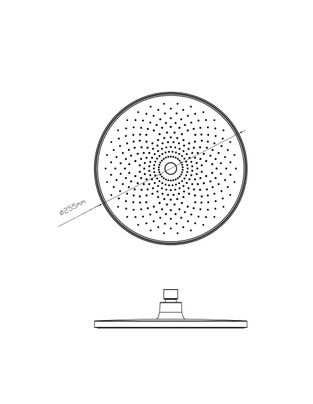 Лійка тропічний душ Q-Tap Hlavova QTHLA107CRM45948 Chrome, 250 мм, кругла