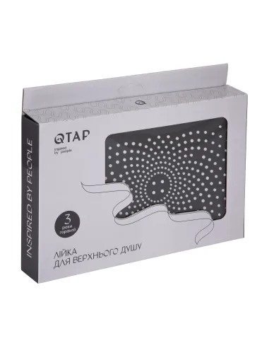 Лійка тропічний душ Q-Tap Hlavova QTHLA107CRM45784 Chrome, 260x180 мм, прямокутна