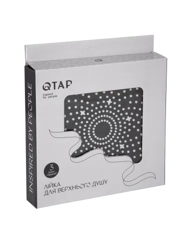Лейка тропический душ Q-Tap Hlavova QTHLA107BLM45788 Black Matt, 230 мм, круглая