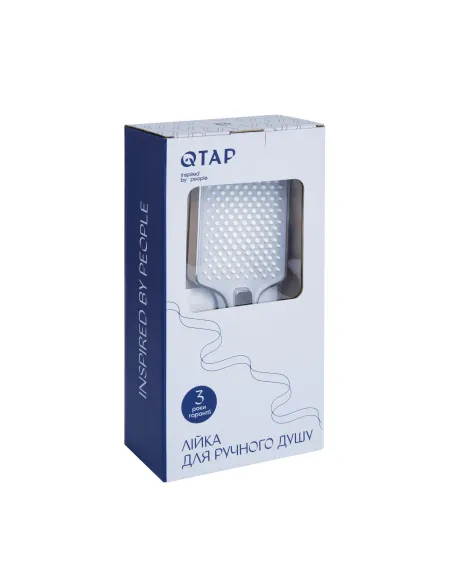 Лейка для ручного душа Q-Tap Rucni QTRUC125CRM45958 Chrome, 140x95 мм, 3 режима