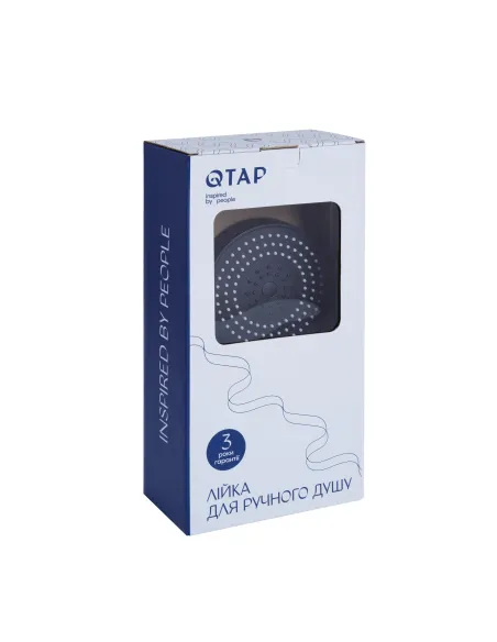 Лійка для ручного душу Q-Tap Rucni QTRUC125BLM45951 Black Matt, 130 мм, 3 режими, чорна