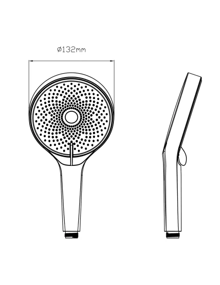 Лейка для ручного душа Q-Tap Rucni QTRUC125CRM45952 Chrome, 130 мм, 3 режима