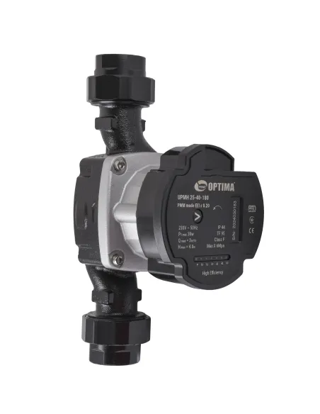 Циркуляционный насос энергосберегающий Optima Prime UPMH 25-40AUTO 180 мм, с гайками