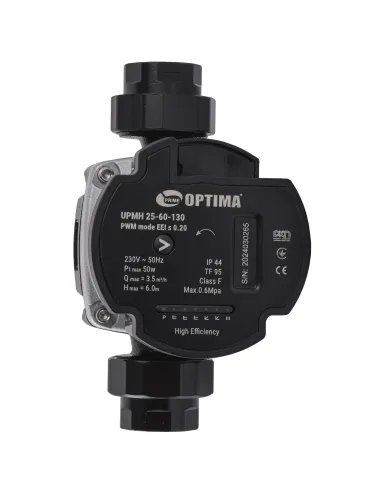 Циркуляційний насос енергозберігаючий Optima Prime UPMH 25-60AUTO 130 мм, з гайками