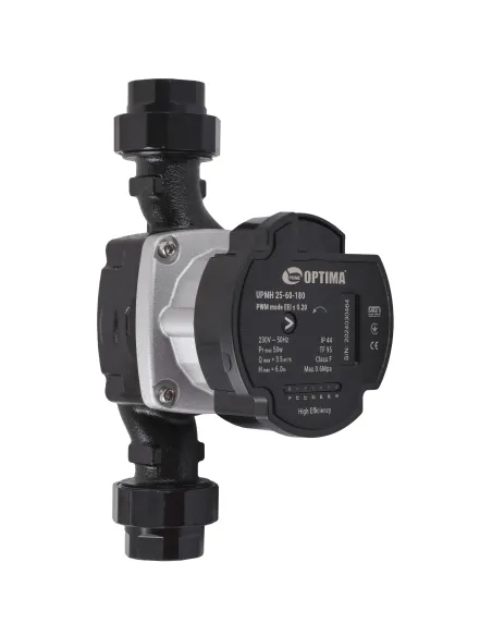 Циркуляционный насос энергосберегающий Optima Prime UPMH 25-60AUTO 180 мм, с гайками